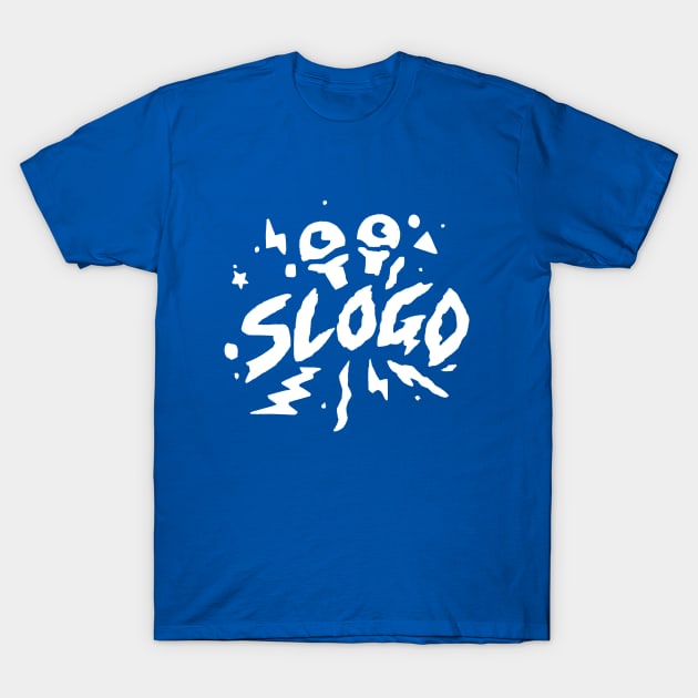 Slogo Logo White T-Shirt by Sketchy